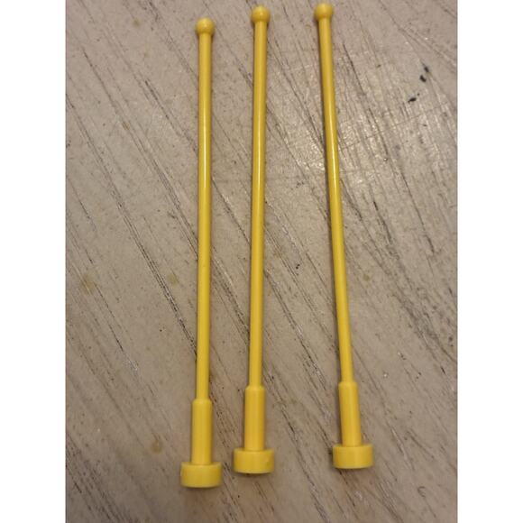 LEGO 3x Lot Yellow Whip Antenna 8H Satellite - 60014, 76018, 7141, 10026 7877 - Picture 3 of 4